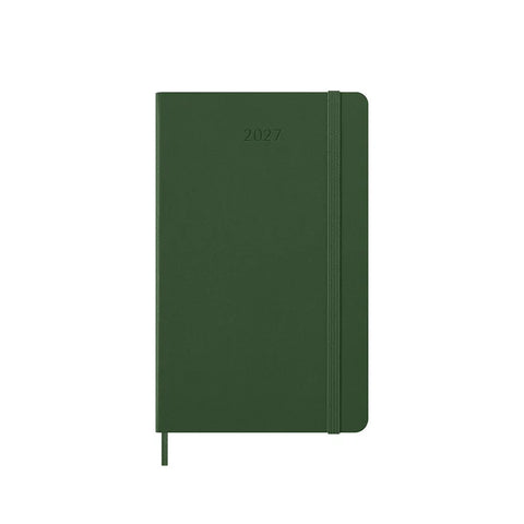 2027 Weekly Notebook Diary Hard Cover Large Myrtle Green