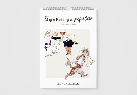 Norman Lindsay The Magic Pudding & Artful Cats 2027 Wall Calendar