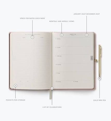 2027 Weekly Hardcover Planner with Pen - Paisley