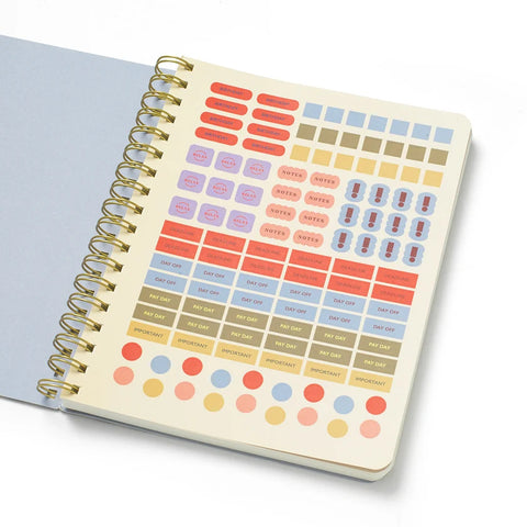 2027 Spiral Weekly Diary - Petals in Check