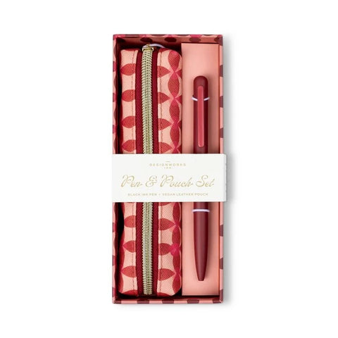 Pinwheel Pink Pen & Pouch Set