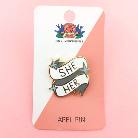 She/Her Pronoun Pin