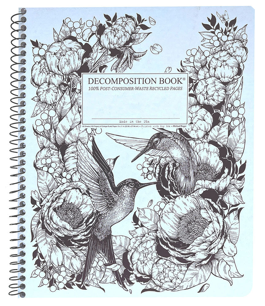 Hummingbird Extra Large Ruled Spiral Notebook