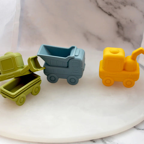 Silicone Squeezy Bath Toys | Truck 3pc