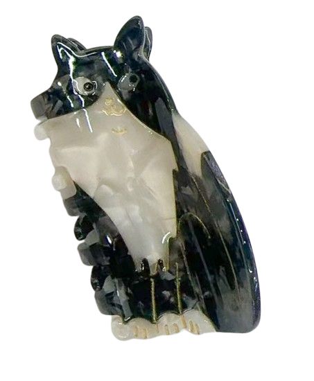 Cat Side Eye Claw Clip | Black & White