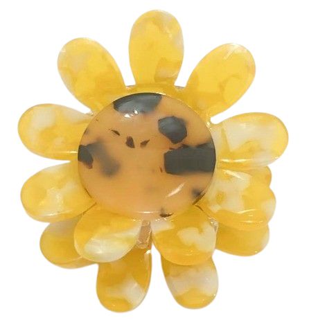 Sunflower Claw Clip | Orange & Brown