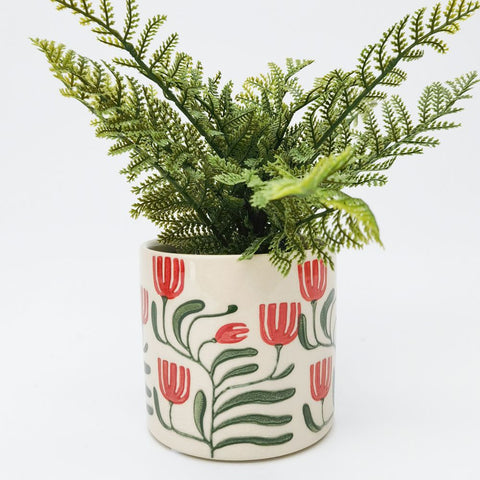 Red & Green Pilbra Planter 11cm