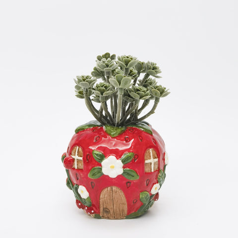 Strawberry House Vase 10cm