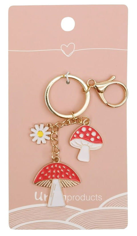 Toadstool Keyring - Red
