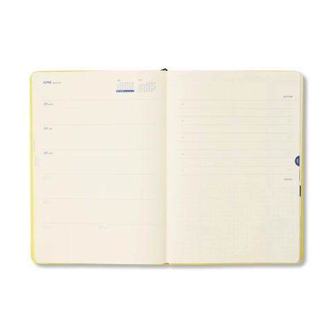 2027 Weekly Achiever Diary A5 - Yellow & Sky