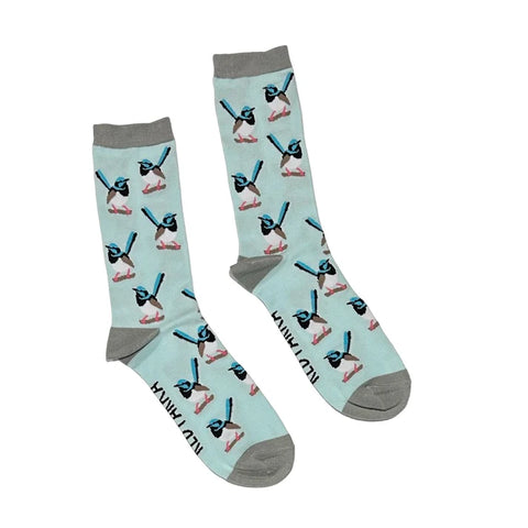 Fairy Wren Socks (Medium 36-40)