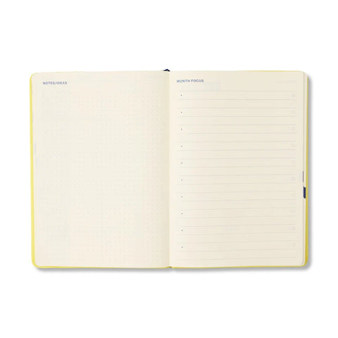2027 Weekly Achiever Diary A5 - Yellow & Sky