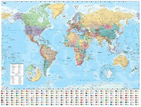 Collins World Wall Laminated Map by Collins Maps - 9780008492540