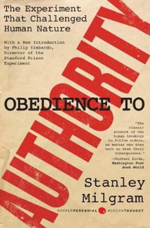 Obedience to Authority by Stanley Milgram - 9780061765216