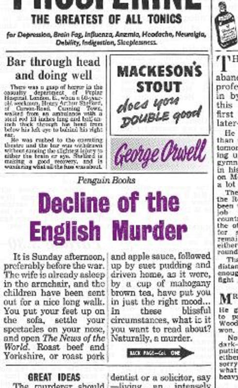 Decline of the English Murder by George Orwell - 9780141191263