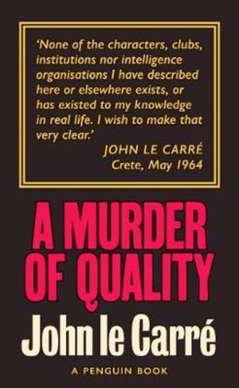 A Murder of Quality by John le Carre - 9780241330883
