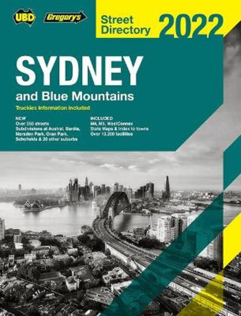 Sydney & Blue Mountains Street Directory 2022 58th by UBD Gregory's - 9780731932764