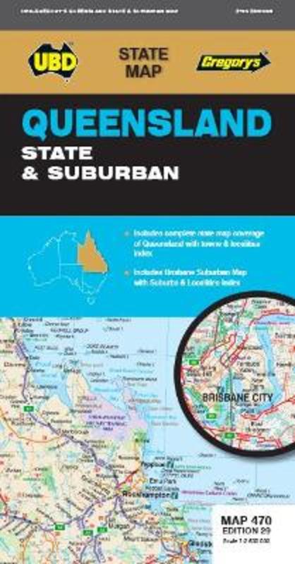 Queensland State & Suburban Map 470 29th by UBD Gregory's - 9780731932801