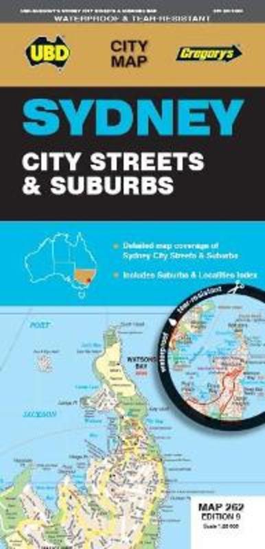 Sydney City Streets & Suburbs Map 262 9th (waterproof) by UBD Gregory's - 9780731932962