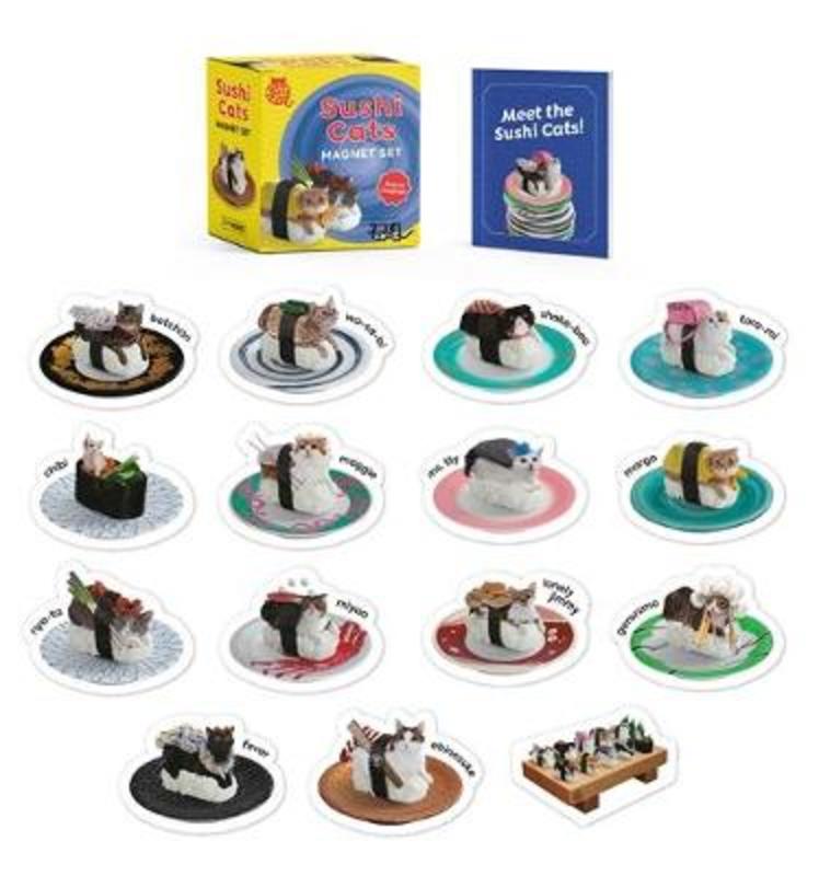 Sushi Cats Magnet Set by Tange Peanuts - 9780762497324