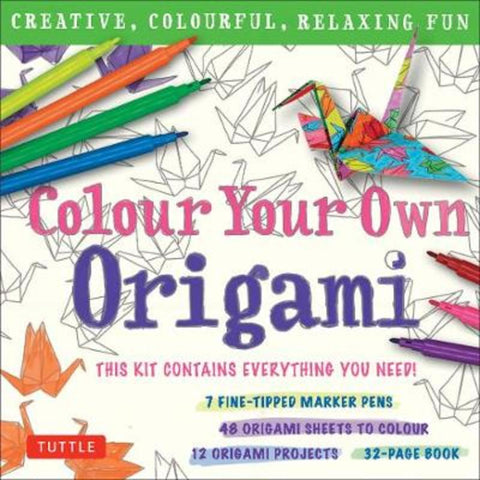 Colour Your Own Origami Kit (British Spelling) by Tuttle Studio - 9780804848411