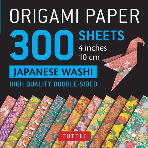 Origami Paper - Japanese Washi Patterns- 4 inch (10cm) 300 sheets by Tuttle Publishing - 9780804849227
