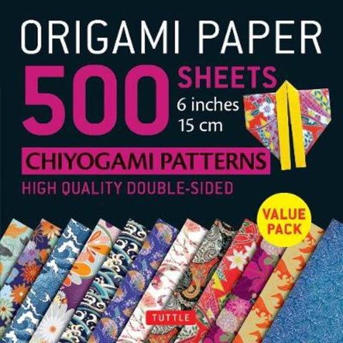 Origami Paper 500 sheets Chiyogami Designs 6 inch 15cm : Instructions for 8 Projects Included by Tuttle Publishing - 9780804849234