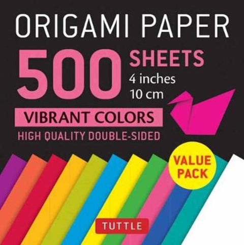 Origami Paper 500 sheets Vibrant Colors 4 (10 cm) by Tuttle Publishing - 9780804851572