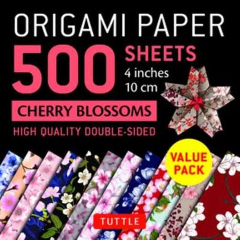 Origami Paper 500 sheets Cherry Blossoms 4" (10 cm) by Tuttle Studio - 9780804852838