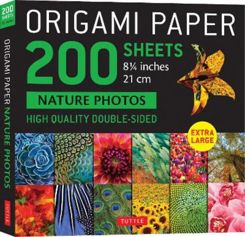Origami Paper 200 sheets Nature Photos 8 1/4" (21 cm) by Tuttle Studio - 9780804853682