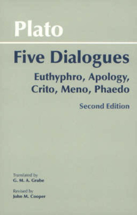 Plato: Five Dialogues by Plato - 9780872206342