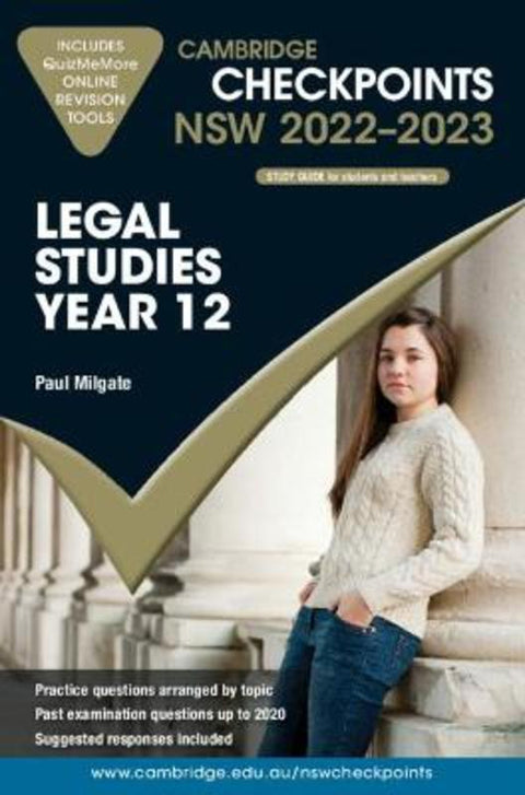 Cambridge Checkpoints NSW Legal Studies Year 12 2022-2023 by Paul Milgate - 9781009093644