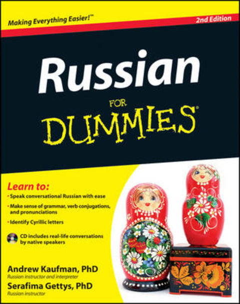 Russian For Dummies 2e +CD by A Kaufman - 9781118127698