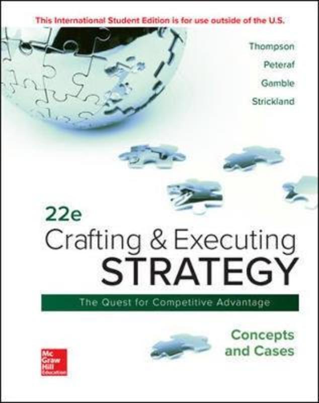 ISE Crafting & Executing Strategy: Concepts and Cases by Arthur Thompson - 9781260565744