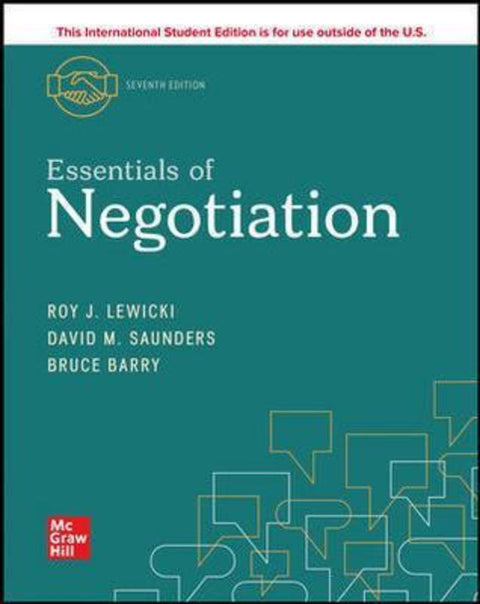 ISE Essentials of Negotiation by Roy Lewicki - 9781260570458