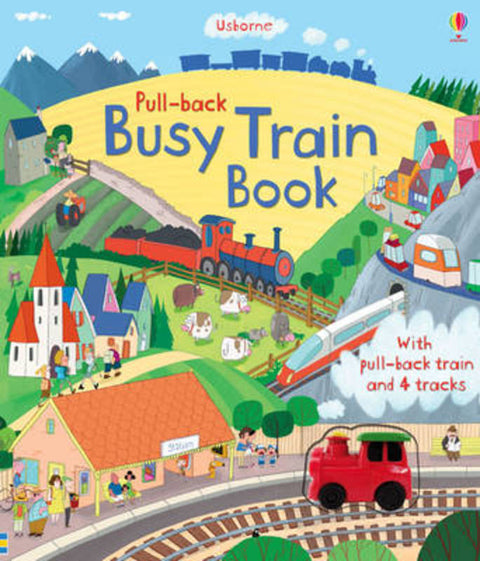 Pull-back Busy Train Book by Fiona Watt - 9781409550341