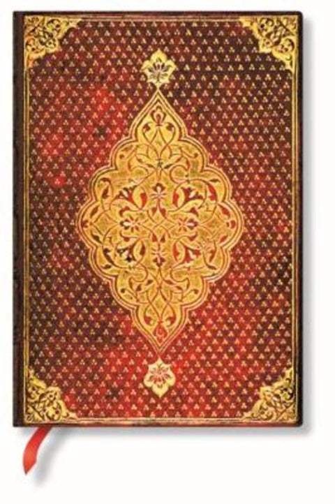 Golden Trefoil Midi Unlined Hardcover Journal Elastic Band Closure