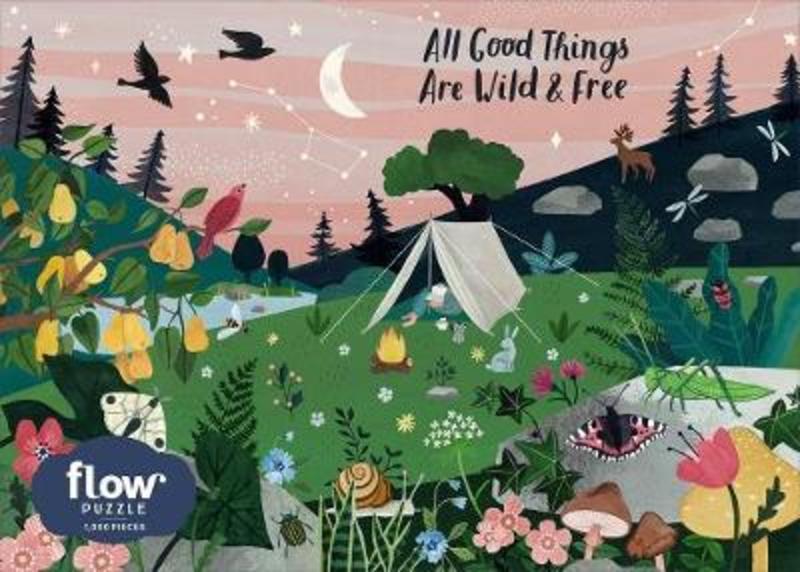 All Good Things Are Wild and Free 1,000-Piece Puzzle (Flow) Adults Families Picture Quote Mindfulness Gift from Astrid van der Hulst - Harry Hartog gift idea