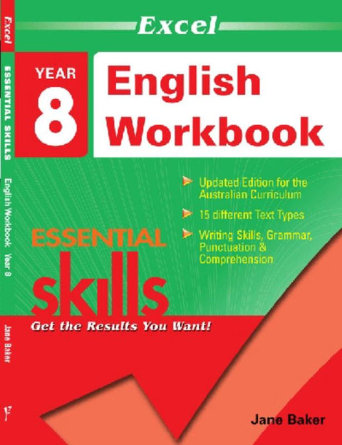 Excel Year 8 English Workbook by Jane Baker - 9781740200370