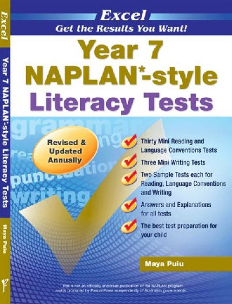 NAPLAN-style Literacy Tests by Maya Puiu - 9781741253658