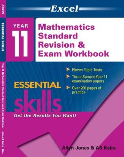 Excel Essential Skills - Year 11 Mathematics Standard Revision & Exam Workbook by Allyn Jones - 9781741256857